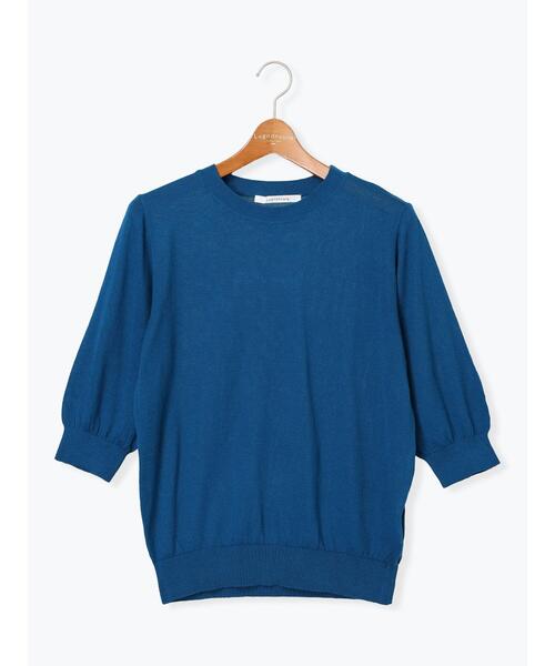 Lugnoncure(ルノンキュール)の「コットンクルーネックニット(ニット/セーター・レディース・オフホワイト/ブルー/ブラック/レッド・F)」の12枚目の写真