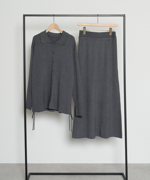 フェラガモ カーディガン スカート セットアップ 上下 リバーシブル