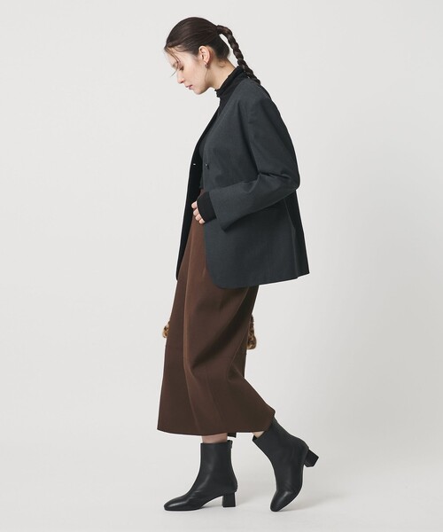 BEAUTY&YOUTH UNITED ARROWS（ビューティーアンドユースユナイテッドアローズ）の「【WEB限定】ポリエステル コクーンニットスカート ウォッシャブル（スカート・レディース・グレー系/ブラック/ダークブラウン・FREE）」の5枚目の写真