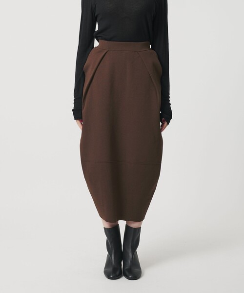 BEAUTY&YOUTH UNITED ARROWS（ビューティーアンドユースユナイテッドアローズ）の「【WEB限定】ポリエステル コクーンニットスカート ウォッシャブル（スカート・レディース・グレー系/ブラック/ダークブラウン・FREE）」の12枚目の写真