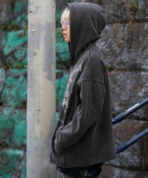 セール】WEGO/ヴィンテージグラフィックキーネックプルパーカー