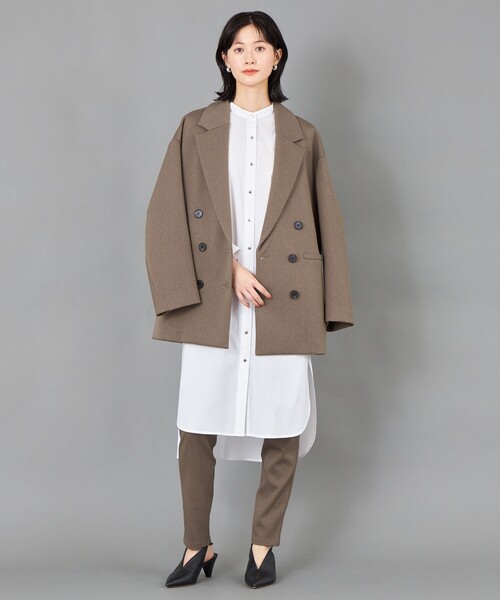 CAST:（キャストコロン）の「【CAST COLON】スタンドカラーロングシャツ（シャツ/ブラウス・レディース・ブルー系その他2・S/M）」の4枚目の写真