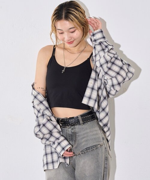 WHO'S WHO gallery（フーズフーギャラリー）の「カップ付きキャミ（キャミソール・レディース・ブラック・FREE）」の3枚目の写真