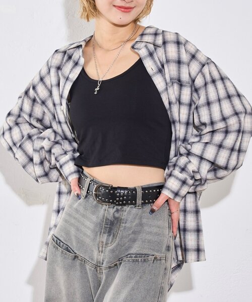 WHO'S WHO gallery（フーズフーギャラリー）の「カップ付きキャミ（キャミソール・レディース・ブラック・FREE）」の4枚目の写真