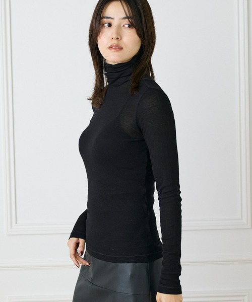 INED（イネド）の「コーコランモダールテレコ タートルネックカットソー（Tシャツ/カットソー・レディース・グレー/オフホワイト/ブラック・11号/9号）」の12枚目の写真