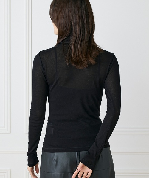 INED（イネド）の「コーコランモダールテレコ タートルネックカットソー（Tシャツ/カットソー・レディース・グレー/オフホワイト/ブラック・11号/9号）」の13枚目の写真