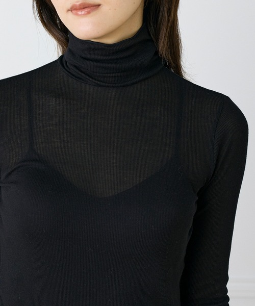 INED（イネド）の「コーコランモダールテレコ タートルネックカットソー（Tシャツ/カットソー・レディース・グレー/オフホワイト/ブラック・11号/9号）」の14枚目の写真