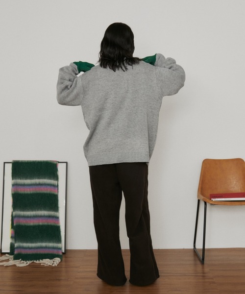 MERLOT(メルロー)の「アソートアニマルジャガードニット(ニット/セーター・レディース・グレー/ネイビー・FREE)」の12枚目の写真