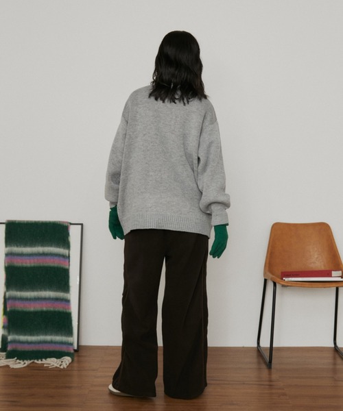 MERLOT(メルロー)の「アソートアニマルジャガードニット(ニット/セーター・レディース・グレー/ネイビー・FREE)」の13枚目の写真