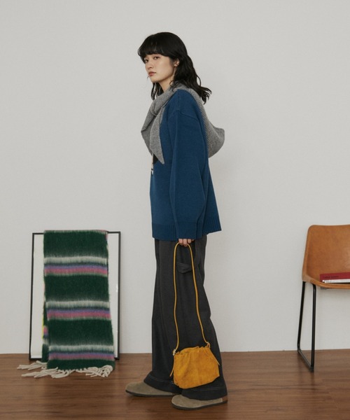 MERLOT(メルロー)の「アソートアニマルジャガードニット(ニット/セーター・レディース・グレー/ネイビー・FREE)」の18枚目の写真