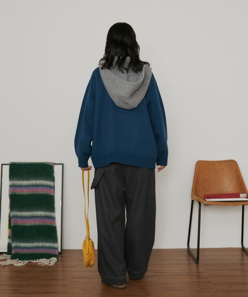 MERLOT(メルロー)の「アソートアニマルジャガードニット(ニット/セーター・レディース・グレー/ネイビー・FREE)」の19枚目の写真