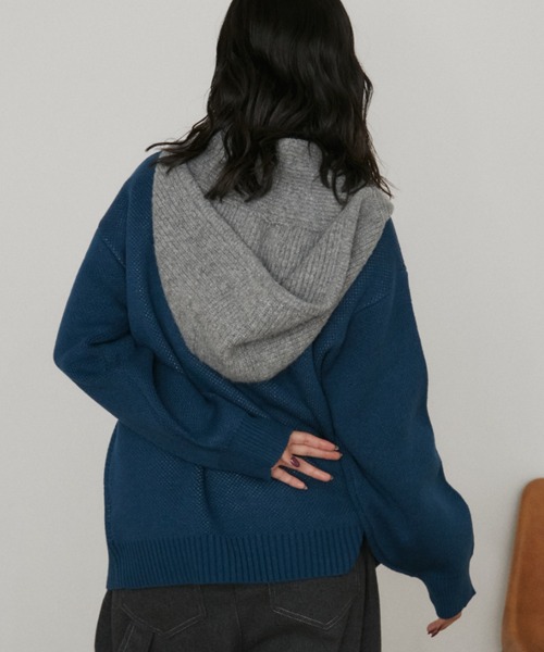 MERLOT(メルロー)の「アソートアニマルジャガードニット(ニット/セーター・レディース・グレー/ネイビー・FREE)」の16枚目の写真