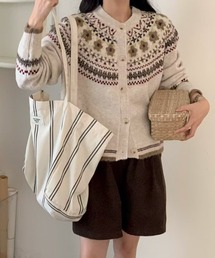 sorule（ソルレ）の「フラワーノルディックニットカーディガン（カーディガン/ボレロ）」