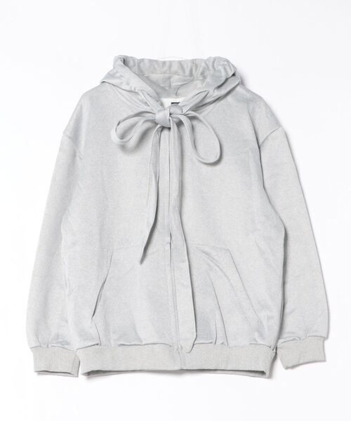 ribbon zip-up hoodie（パーカー）｜Uenui（ウニュイ）のファッション