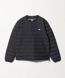 DANTON ノーカラーＶダウンコートブラック 34 中古・古着通販】DANTON (ダントン) ダウンコート ブラック