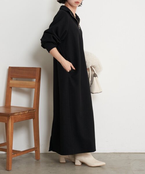 Jena espace merveilleux（ジェナ　エスパスメルヴェイユ）の「ハーフジップキモウワンピース（ワンピース・レディース・アイボリー/ブラック・FREE）」の22枚目の写真