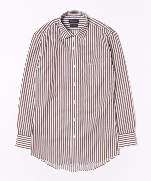 TOKYO SHIRTS（トウキョウシャツ）の「形態安定ノンアイロン ワイド 長袖ビジネスワイシャツ（ビジネスシャツ・メンズ・ブラウン・首回り37cm-裄丈80cm/首回り39cm-裄丈80cm/首回り39cm-裄丈84cm/首回り41cm-裄丈82cm/首回り41cm-裄丈86cm/首回り42cm-裄丈82cm/首回り42cm-裄丈86cm/首回り43cm-裄丈82cm/首回り43cm-裄丈86cm/首回り37cm-裄丈84cm）」の6枚目の写真