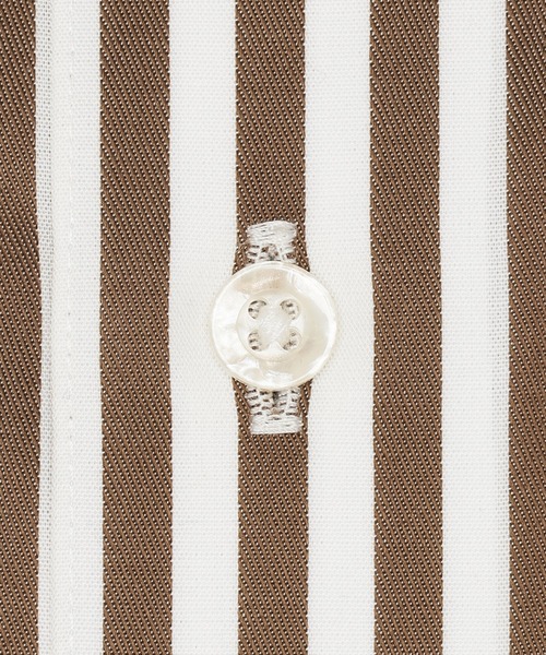 TOKYO SHIRTS（トウキョウシャツ）の「形態安定ノンアイロン ワイド 長袖ビジネスワイシャツ（ビジネスシャツ・メンズ・ブラウン・首回り37cm-裄丈80cm/首回り39cm-裄丈80cm/首回り39cm-裄丈84cm/首回り41cm-裄丈82cm/首回り41cm-裄丈86cm/首回り42cm-裄丈82cm/首回り42cm-裄丈86cm/首回り43cm-裄丈82cm/首回り43cm-裄丈86cm/首回り37cm-裄丈84cm）」の4枚目の写真