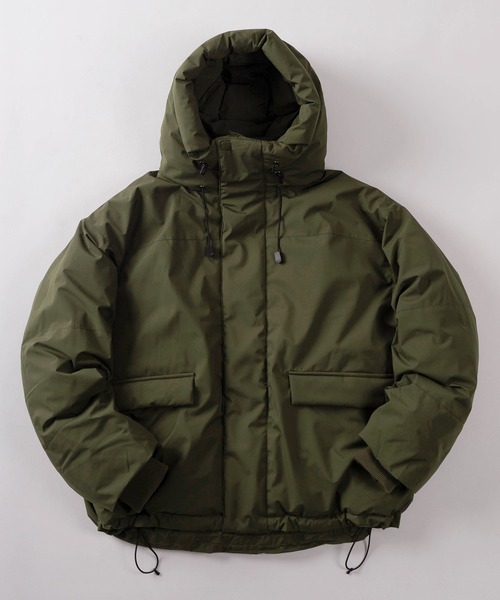 make a ray!(メイク ア レイ!)の「【88】ストレッチ ファイバーダウン フード ジャケット/【防風】【撥水】【ストレッチ】(ダウンジャケット/コート・メンズ・ライトグレー/チャコールグレー/ブラック/カーキ・M/L/XL)」の4枚目の写真