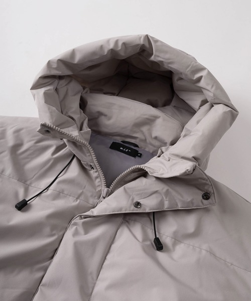 make a ray!(メイク ア レイ!)の「【88】ストレッチ ファイバーダウン フード ジャケット/【防風】【撥水】【ストレッチ】(ダウンジャケット/コート・メンズ・ライトグレー/チャコールグレー/ブラック/カーキ・M/L/XL)」の6枚目の写真