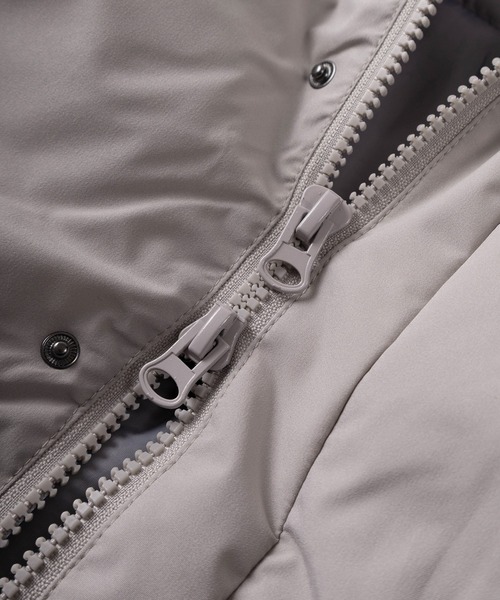 make a ray!(メイク ア レイ!)の「【88】ストレッチ ファイバーダウン フード ジャケット/【防風】【撥水】【ストレッチ】(ダウンジャケット/コート・メンズ・ライトグレー/チャコールグレー/ブラック/カーキ・M/L/XL)」の7枚目の写真