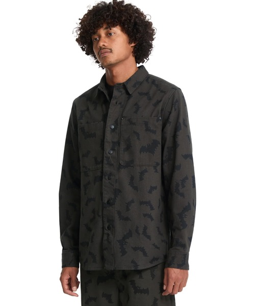 VOLCOM(ボルコム)の「VOLCOM FA JJ VILLARD LS/ボルコム総柄長袖シャツ(シャツ/ブラウス・メンズ・グレー系その他・MEDIUM/LARGE)」の4枚目の写真