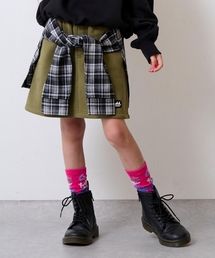 X-girl Stages | チェックシャツ巻き風裏起毛スカート(スカート)