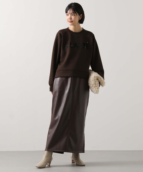 Gready Brilliant(グレディブリリアン)の「CLARTEクルーネックカットソー(Tシャツ/カットソー・レディース・ブラウン/グレイッシュベージュ・38)」の6枚目の写真