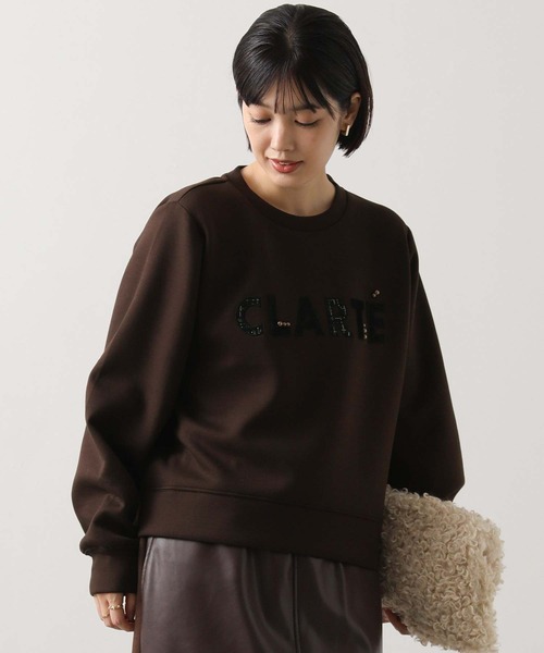 Gready Brilliant(グレディブリリアン)の「CLARTEクルーネックカットソー(Tシャツ/カットソー・レディース・ブラウン/グレイッシュベージュ・38)」の10枚目の写真