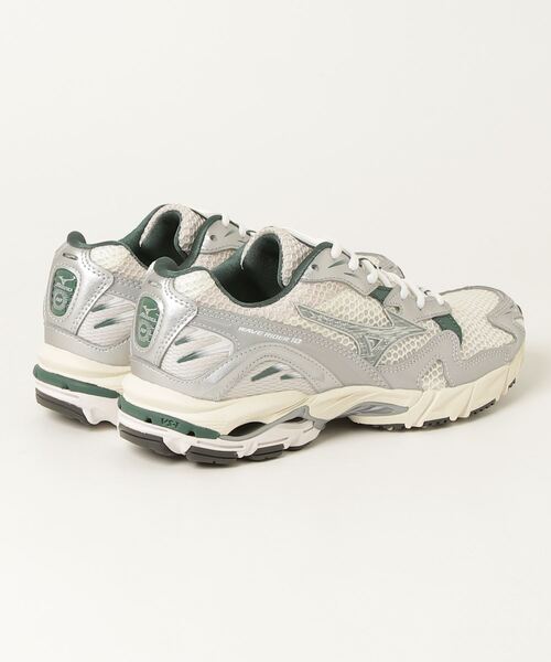 MIZUNO（ミズノ　）の「ミズノ  ウエーブライダー10（スニーカー・メンズ・ホワイト×グリーン・28.0cm/29.0cm/27.0cm/27.5cm/26.0cm/26.5cm/23.0cm/23.5cm/24.0cm/24.5cm/25.5cm/25.0cm）」の2枚目の写真