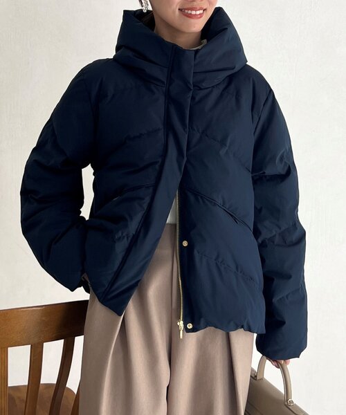 ボリュームネックストレッチダウン（ダウンジャケット/コート）｜Chez