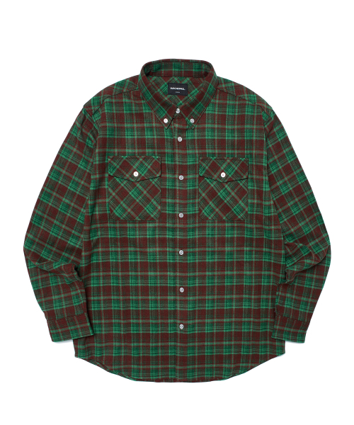 WKNDRS(ウィーキャンドース)の「CHECKERED SHIRT (GREEN)(シャツ/ブラウス・レディース・その他・MEDIUM/LARGE/X-LARGE)」の1枚目の写真
