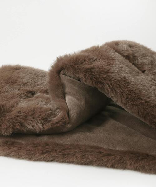 SENSE OF PLACE by URBAN RESEARCH(センスオブプレイスバイアーバンリサーチ)の「ボリュームエコファーティペット(マフラー・レディース・ブラウン/モカ/ベージュ・ONE)」の17枚目の写真