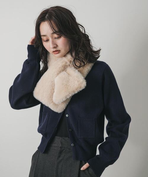 SENSE OF PLACE by URBAN RESEARCH(センスオブプレイスバイアーバンリサーチ)の「ボリュームエコファーティペット(マフラー・レディース・ブラウン/モカ/ベージュ・ONE)」の7枚目の写真