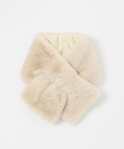 SENSE OF PLACE by URBAN RESEARCH(センスオブプレイスバイアーバンリサーチ)の「ボリュームエコファーティペット(マフラー・レディース・ブラウン/モカ/ベージュ・ONE)」の8枚目の写真