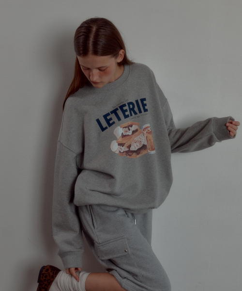 LETERIE(レテリー)の「MARSHMALLOW WAFFLE SWEATSHIRT_GREY(スウェット・レディース・グレー・FREE)」の2枚目の写真