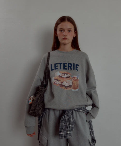 LETERIE(レテリー)の「MARSHMALLOW WAFFLE SWEATSHIRT_GREY(スウェット・レディース・グレー・FREE)」の3枚目の写真