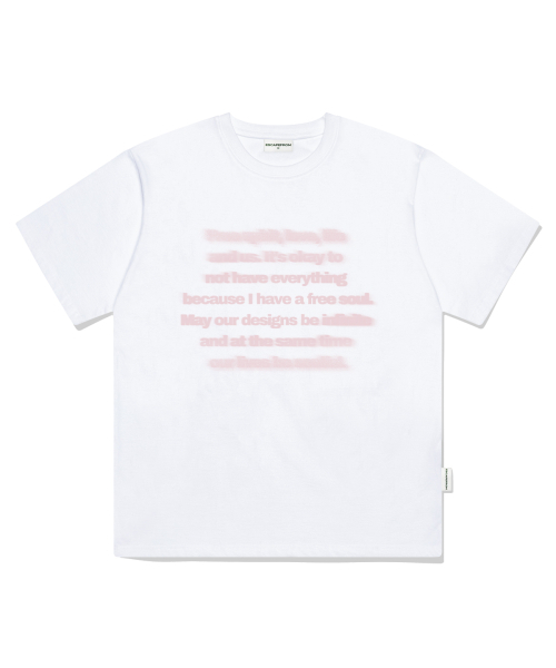 ESCAPEFROM(エスケープフロム)の「フェイドテキストプリントオーバーサイズ半袖Tシャツホワイト(Tシャツ/カットソー・レディース・その他・SMALL/MEDIUM/LARGE)」の2枚目の写真