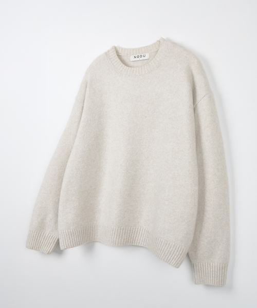 NODU（ノードユー）の「フォーマルベーシックラウンドニット[アイボリー]（ニット/セーター・メンズ・その他・MEDIUM/LARGE）」の5枚目の写真
