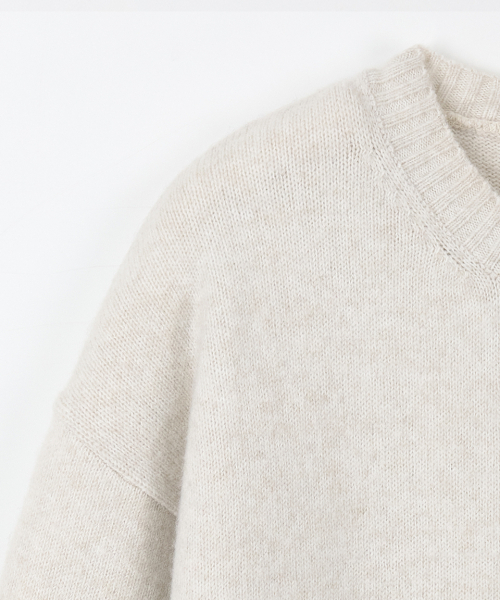 NODU（ノードユー）の「フォーマルベーシックラウンドニット[アイボリー]（ニット/セーター・メンズ・その他・MEDIUM/LARGE）」の9枚目の写真