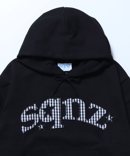 sqnz（エスキュンズ）】sqnz gingham applique pk / ジップパーカー 裏