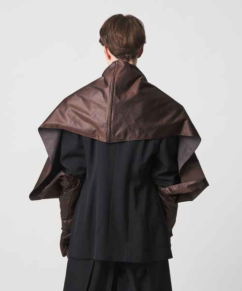 6（ロク）の「＜6(ROKU)＞ストール グローブ（ストール/ショール・レディース・ダークブラウン・FREE）」の4枚目の写真