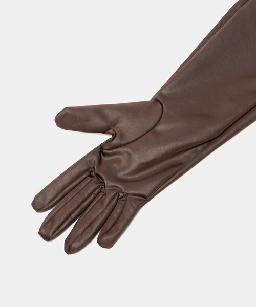 6（ロク）の「＜6(ROKU)＞ストール グローブ（ストール/ショール・レディース・ダークブラウン・FREE）」の8枚目の写真