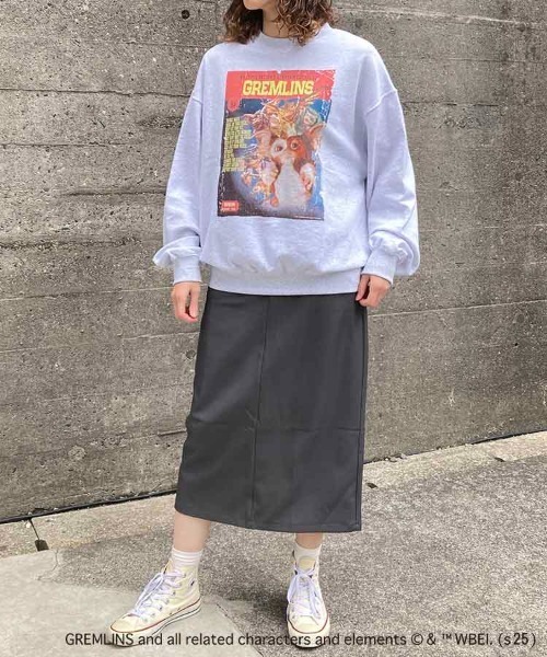 Bleu Bleuet（ブルーブルーエ）の「グレムリンムービーポスタートレーナー（スウェット・レディース・ライトグレー/チャコールグレー・M）」の10枚目の写真
