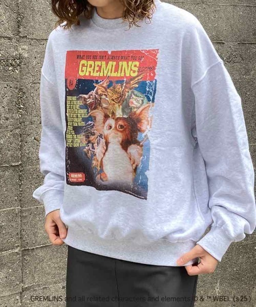Bleu Bleuet（ブルーブルーエ）の「グレムリンムービーポスタートレーナー（スウェット・レディース・ライトグレー/チャコールグレー・M）」の13枚目の写真
