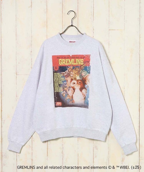 Bleu Bleuet（ブルーブルーエ）の「グレムリンムービーポスタートレーナー（スウェット・レディース・ライトグレー/チャコールグレー・M）」の21枚目の写真