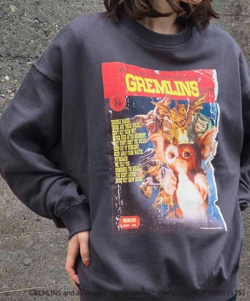 Bleu Bleuet（ブルーブルーエ）の「グレムリンムービーポスタートレーナー（スウェット・レディース・ライトグレー/チャコールグレー・M）」の5枚目の写真