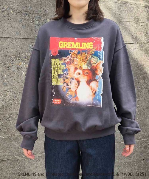Bleu Bleuet（ブルーブルーエ）の「グレムリンムービーポスタートレーナー（スウェット・レディース・ライトグレー/チャコールグレー・M）」の9枚目の写真