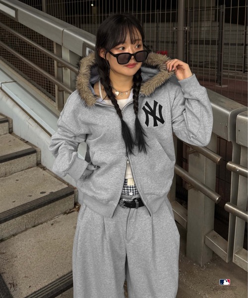 別注】MLB/刺繍フェイクファーフードパーカー（パーカー）｜sedacle