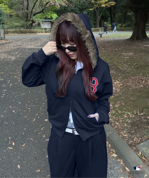 別注】MLB/刺繍フェイクファーフードパーカー（パーカー）｜sedacle